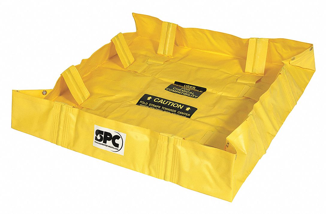 COLLAPSIBLE WALL CONTAINMENT BERM, 4 X 6 FT, XR-5, YELLOW