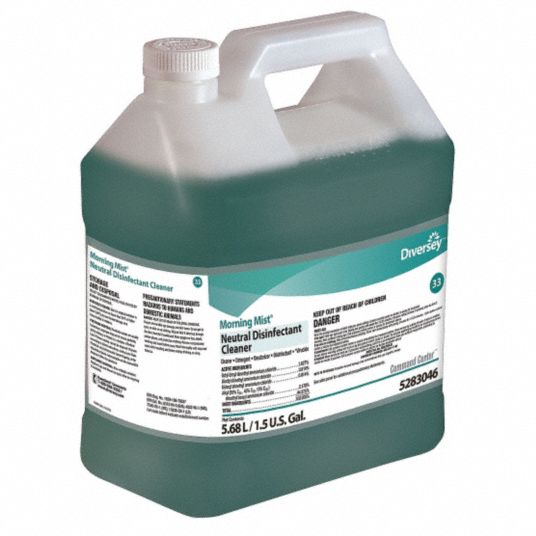 Diversey, Jug, 1.5 Gal Container Size, Disinfectant Cleaner - 15v141 