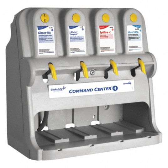 DIVERSEY, Wall Mount Dispenser, 4 Chemicals Dispensed, Dilution Control