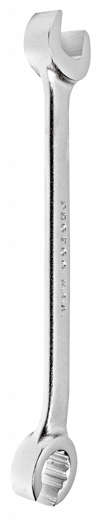 Flare Nut Wrench: Alloy Steel, Satin, 3/8 in Head Size, 5 3/4 in Overall Lg, Double End