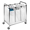 3-Compartment Sorting Laundry Carts image