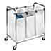 3-Compartment Sorting Laundry Carts