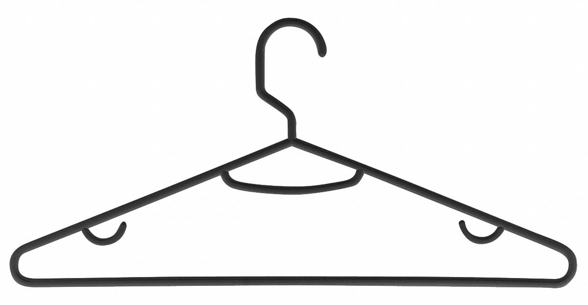 RECYCLED HANGER,BLACK,PK15