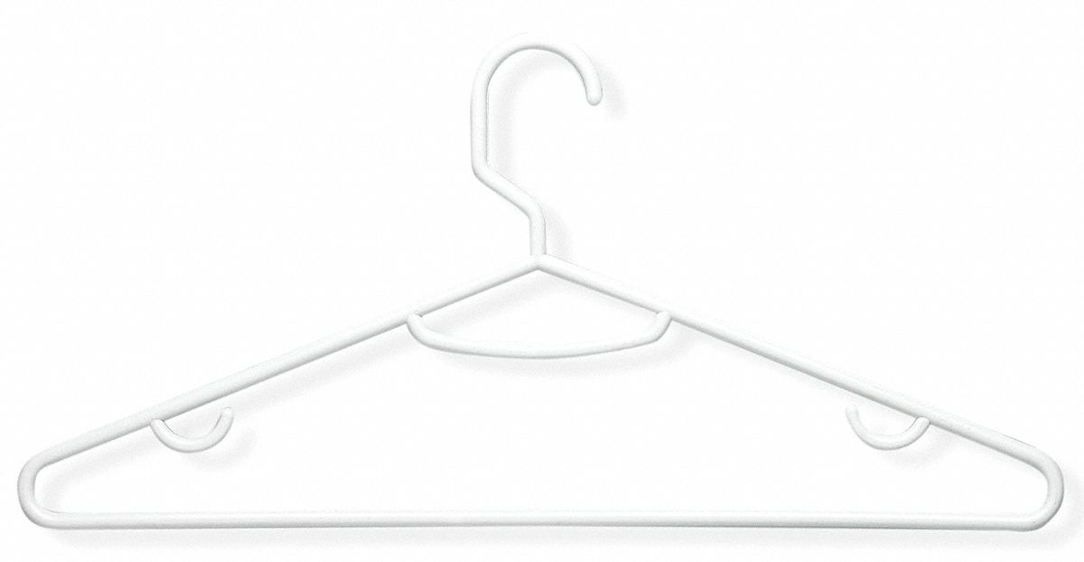 RECYCLED HANGER,WHITE,PK 15