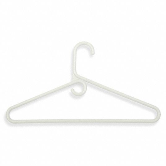 Plastic Hangers, Heavy-Weight White, 3-Pk.