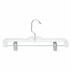 SKIRT AND PANT HANGER,CLEAR,PLASTIC