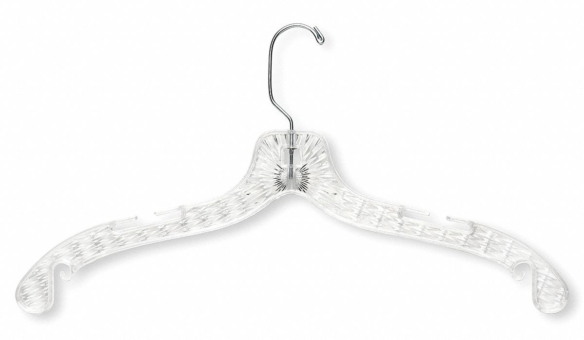 CRYSTAL CUT DRESS HANGER,CLEAR,PK 8