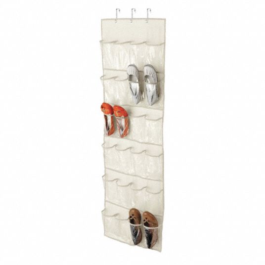 HONEYCANDO OvertheDoor Shoe Organizer 20 in W X 54 in H, Polyester