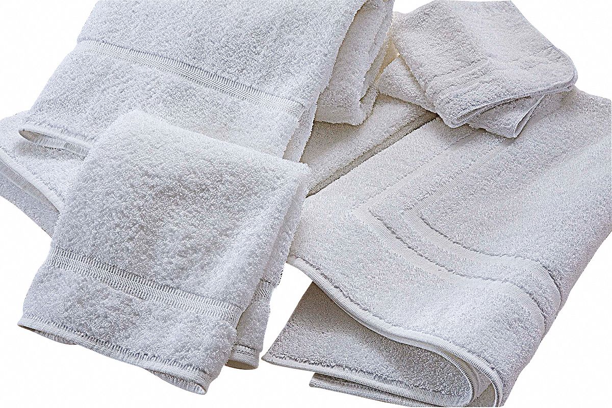 Wash Towel: White, 12 in Wd, 12 in Lg, 12 PK