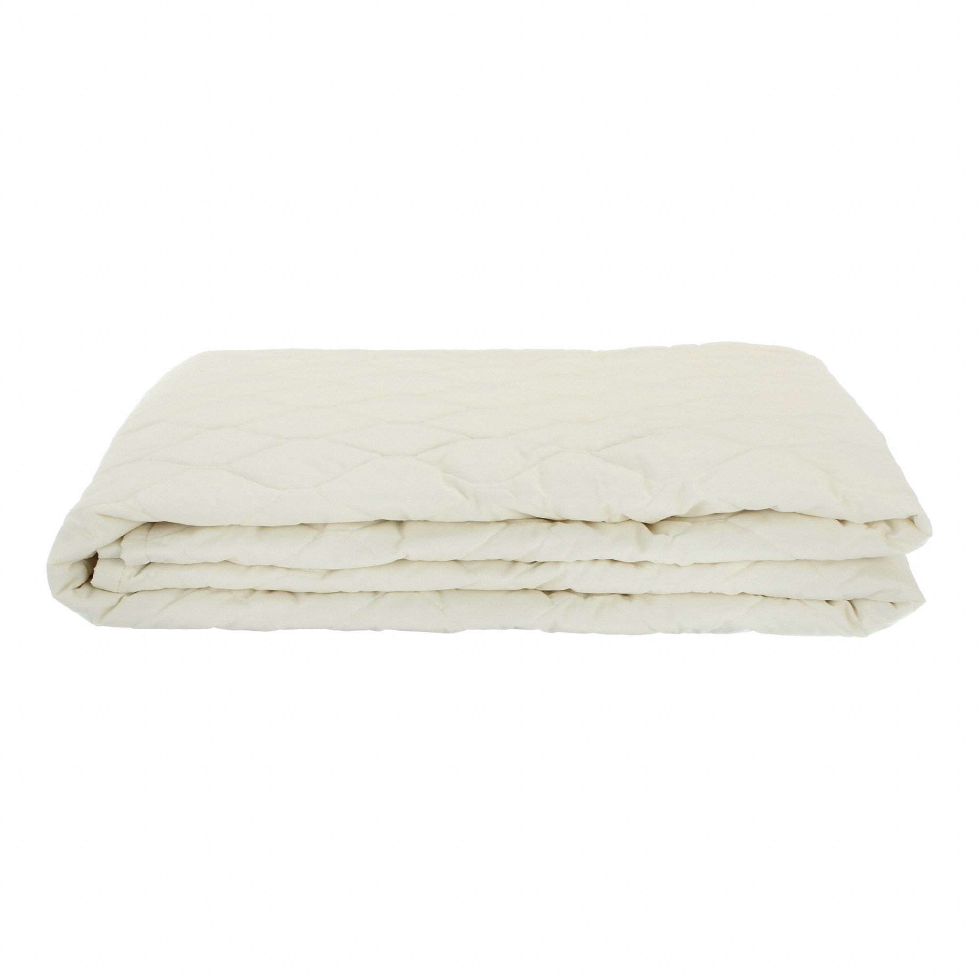 Bedspread: Twin Fits Mattress Size, 110 in Overall Lg, 81 in Overall Wd, Bone, Quilted, Solid