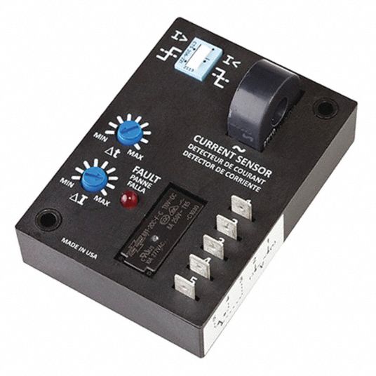 DAYTON Current Sensing Relay, 24V AC Input or Control Voltage, 10A 240V AC Contact Rating