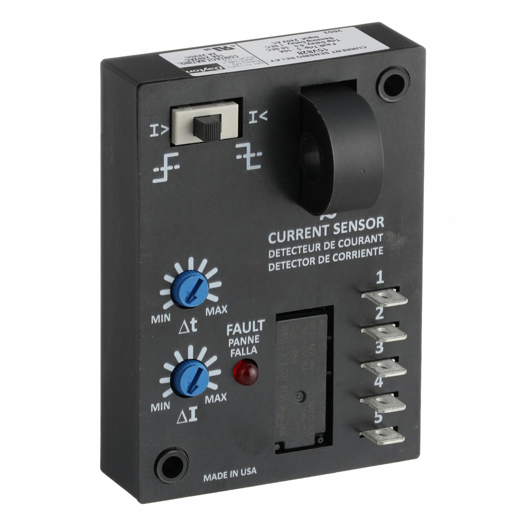 DAYTON Relev.,240VCA,Amp. 10,Disp. 0.5 a 50 Seg - 15V828 | 15V828 ...