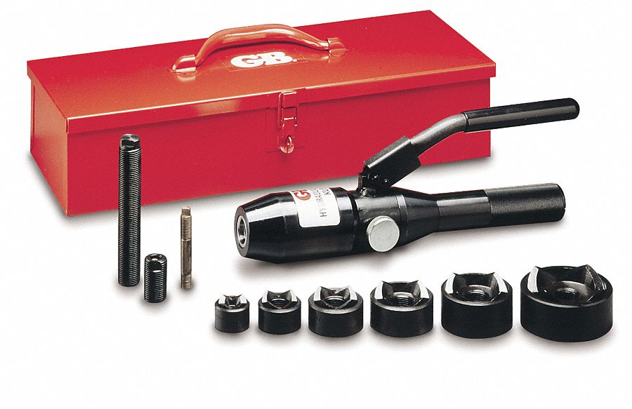 GARDNER BENDER Hydraulic Punch Driver Set, 10 ga. Steel 15V956KOS520