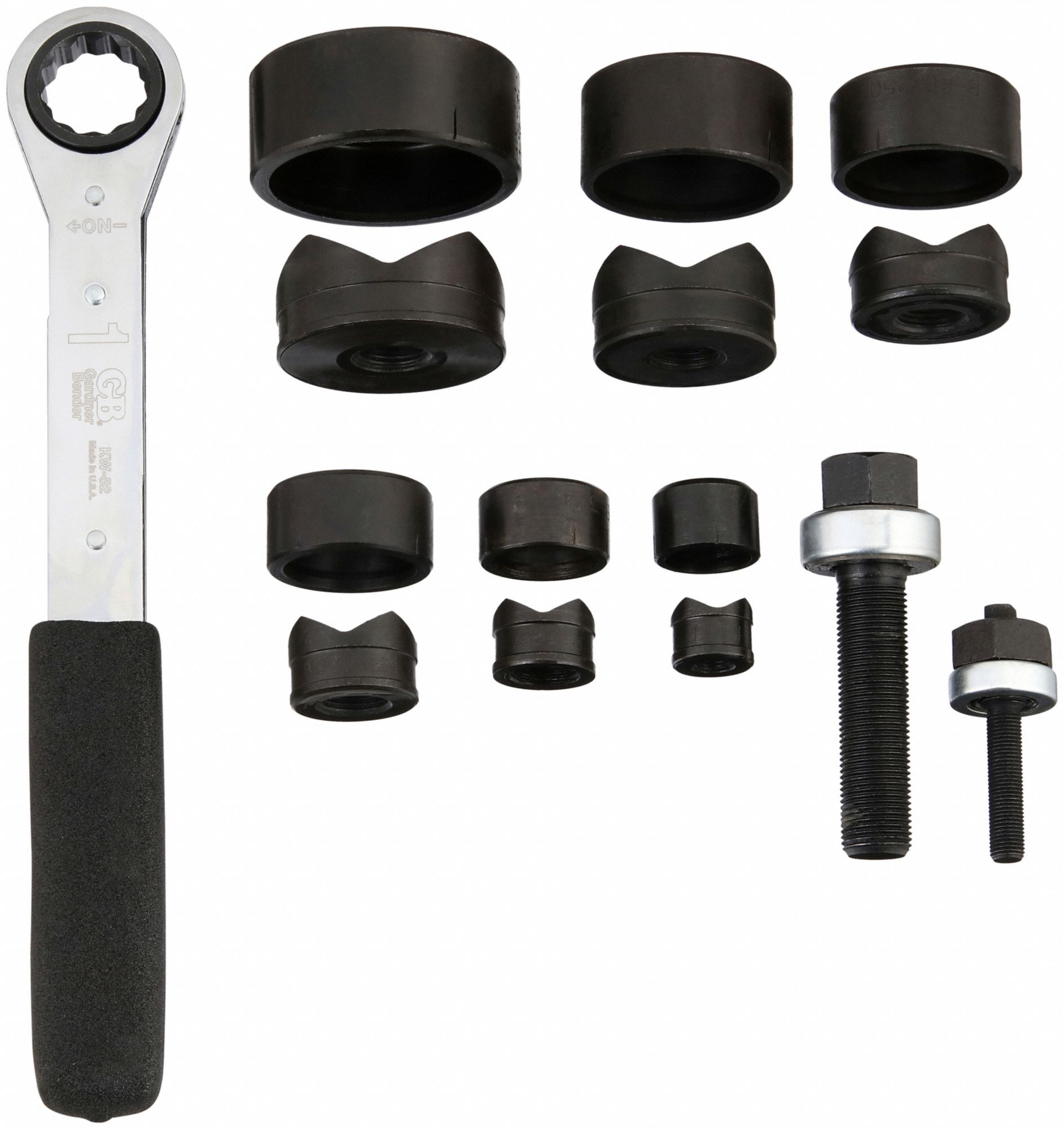 GARDNER BENDER Knockout Punch Driver Set 15 Pieces, 10 ga_12 ga Max