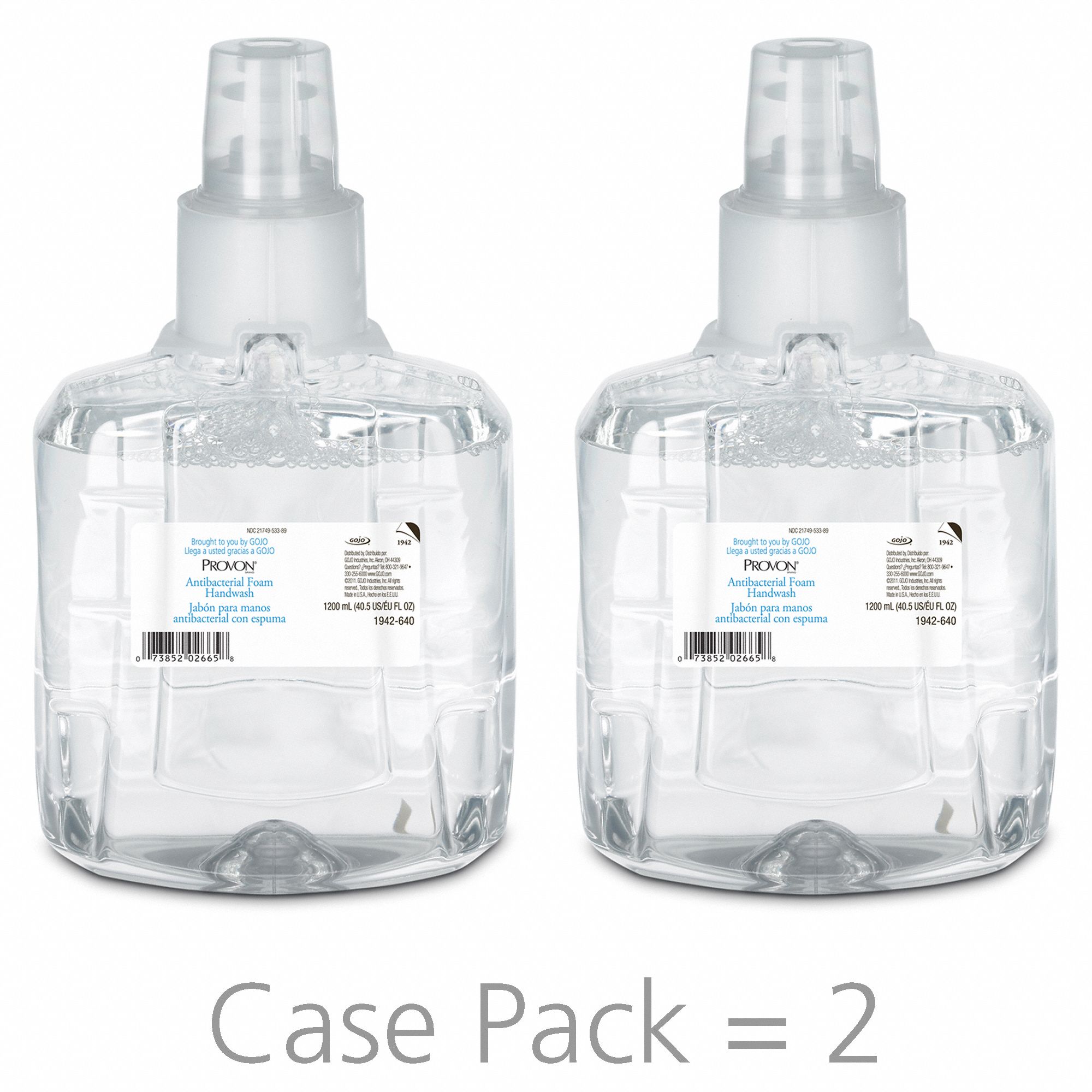 PROVON Unscented, Foam, Hand Soap, 1200mL, Cartridge, LTX™, PK 2