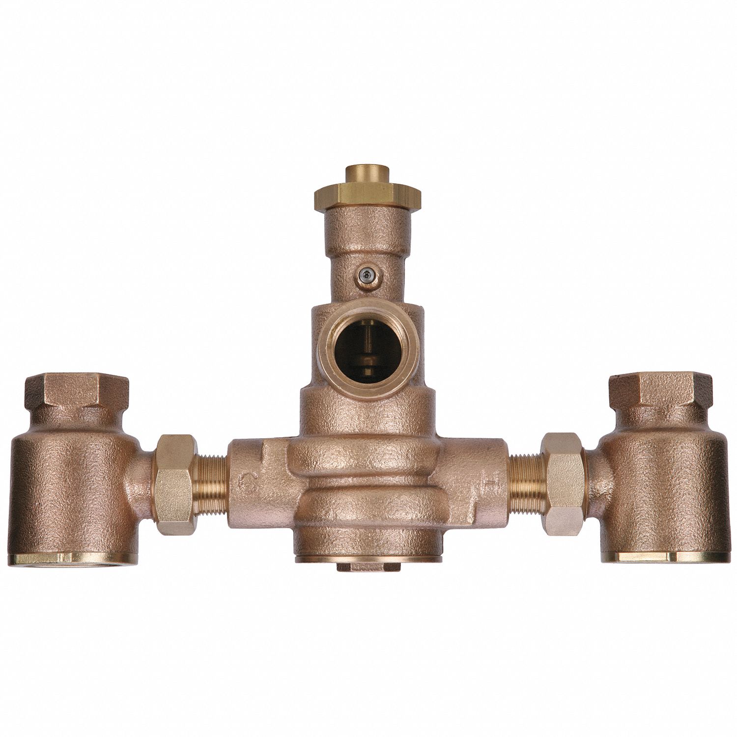 HYDRO MASTER Mechanical Water Mixing Valve, 3/8 Compression Fittings on  inlets and Outlet