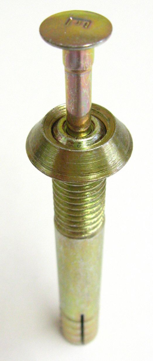GRAINGER APPROVED DomeHead Hammer Drive Pin Anchor, 1 3/4 inL x 1/4 in