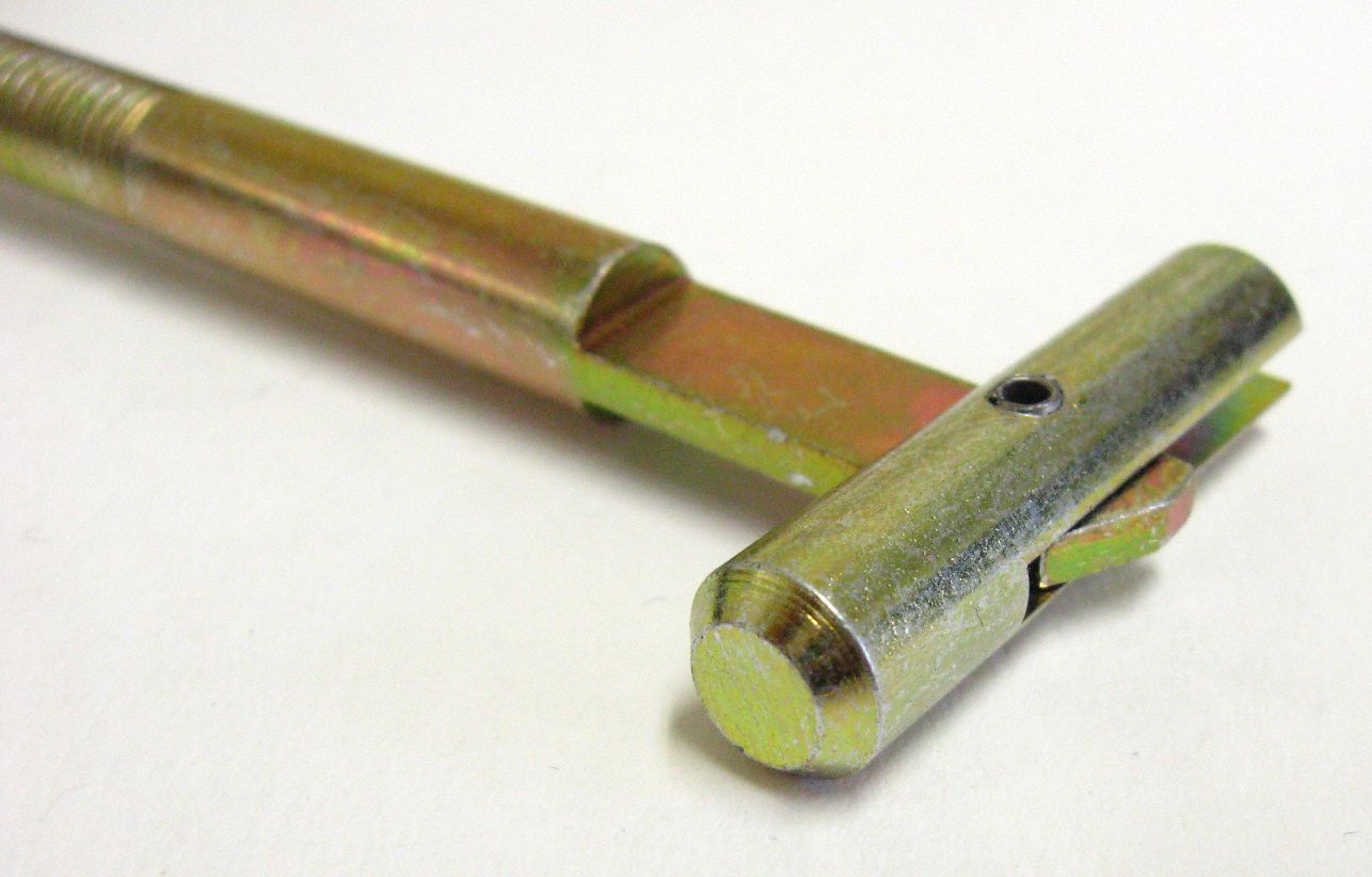 GRAINGER APPROVED Carbon Steel Male Toggle Anchor, 3/8"16 Anchor