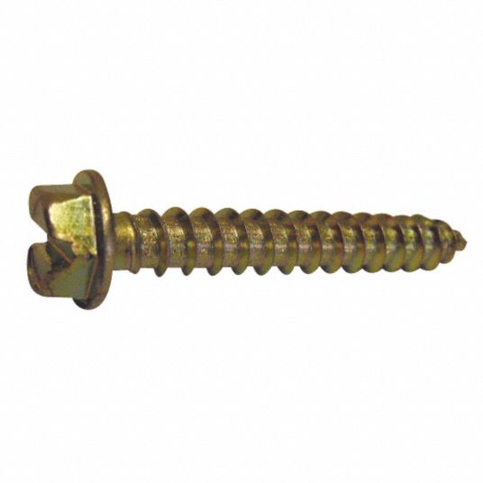 GRAINGER APPROVED Hex Washer Slotted Concrete Screw, 8 Dia. x 1 1/4 in