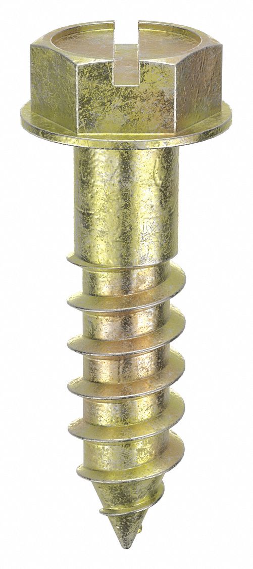 1 in Overall Lg, 1/4 in Dia, Concrete Anchor Screw 15W12214100HS