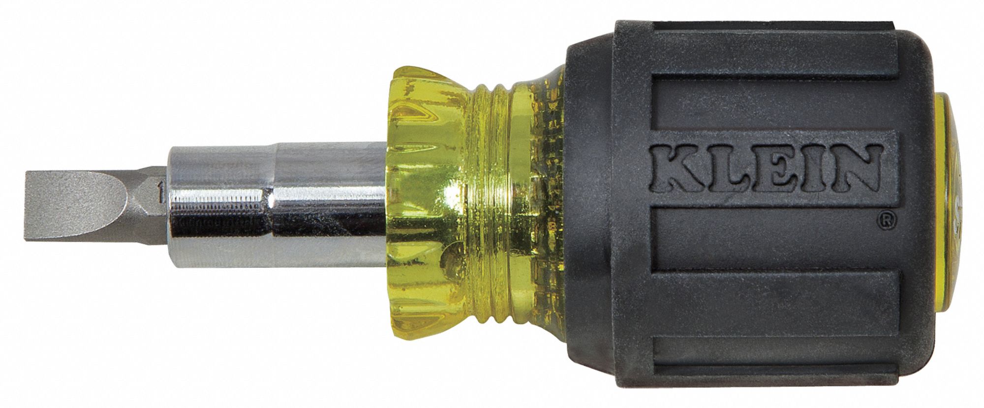 MULTI-BIT SCREWDRIVER, PHILLIPS/SLOTTED TIP, #1/1/4 IN/#2/3/16 IN/5/16 IN TIP SIZE
