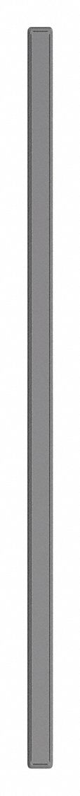 Partition Column: 82 in x 3 in x 1 1/4 in, Smooth Semi Gloss, Charcoal, Vandal-Resistant