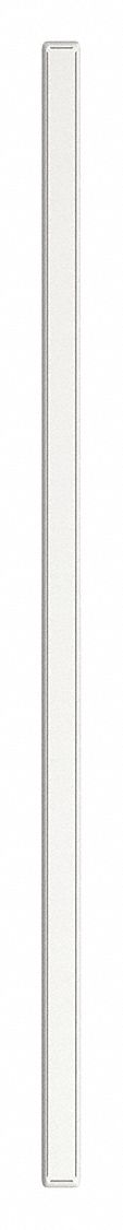 Partition Column: 82 in x 3 in x 1 1/4 in, Smooth Semi Gloss, White, Vandal-Resistant