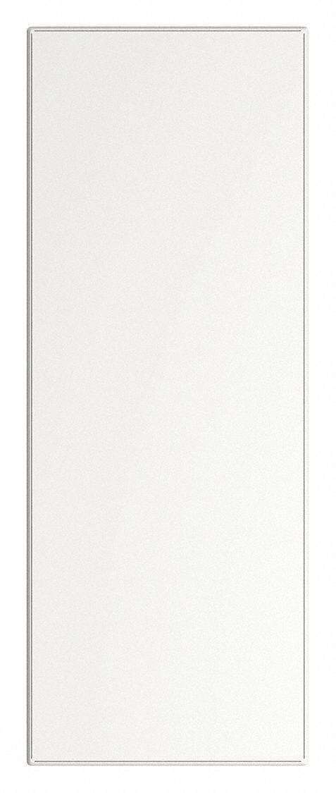 Partition Panel: 58 in x 22 in x 1 in, Smooth Semi Gloss, White, Wall and Column Anchored