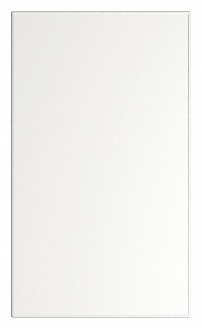 Partition Panel: 58 in x 34 in x 1 in, Smooth Semi Gloss, White, Wall and Column Anchored