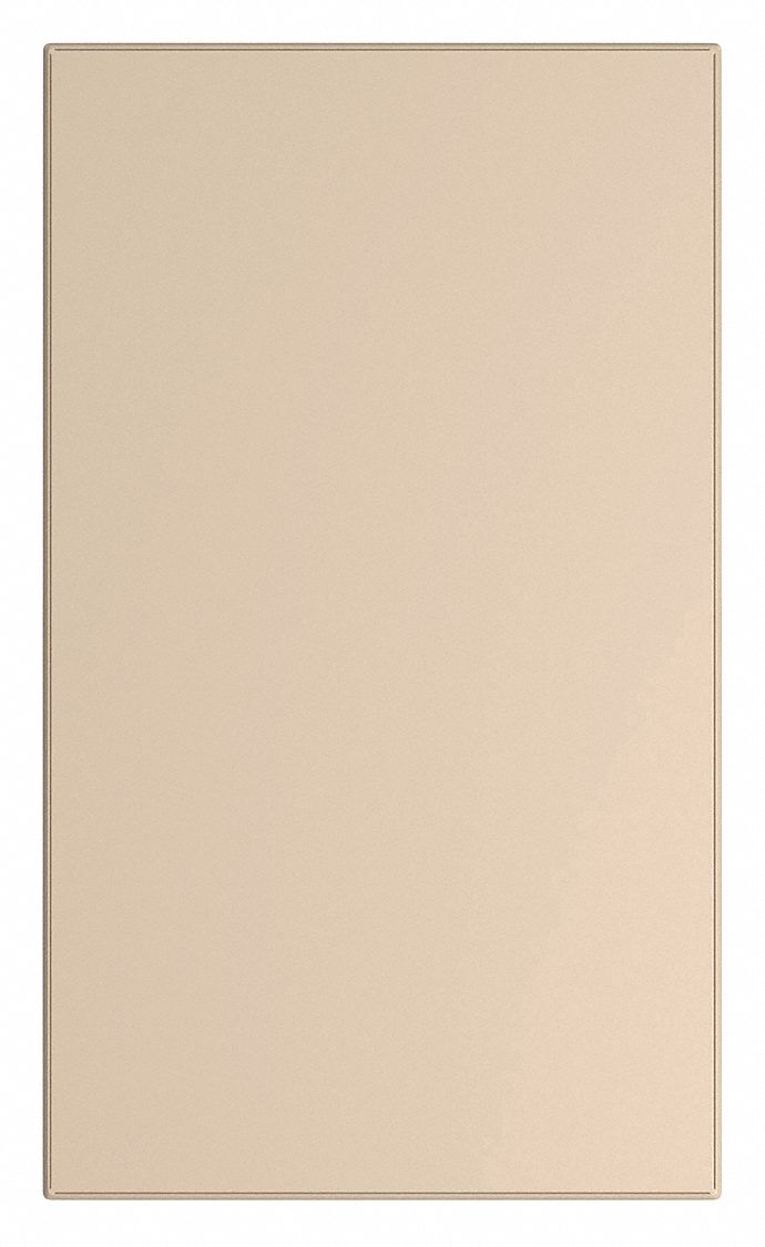 Partition Panel: 58 in x 34 in x 1 in, Smooth Semi Gloss, Khaki, Wall and Column Anchored