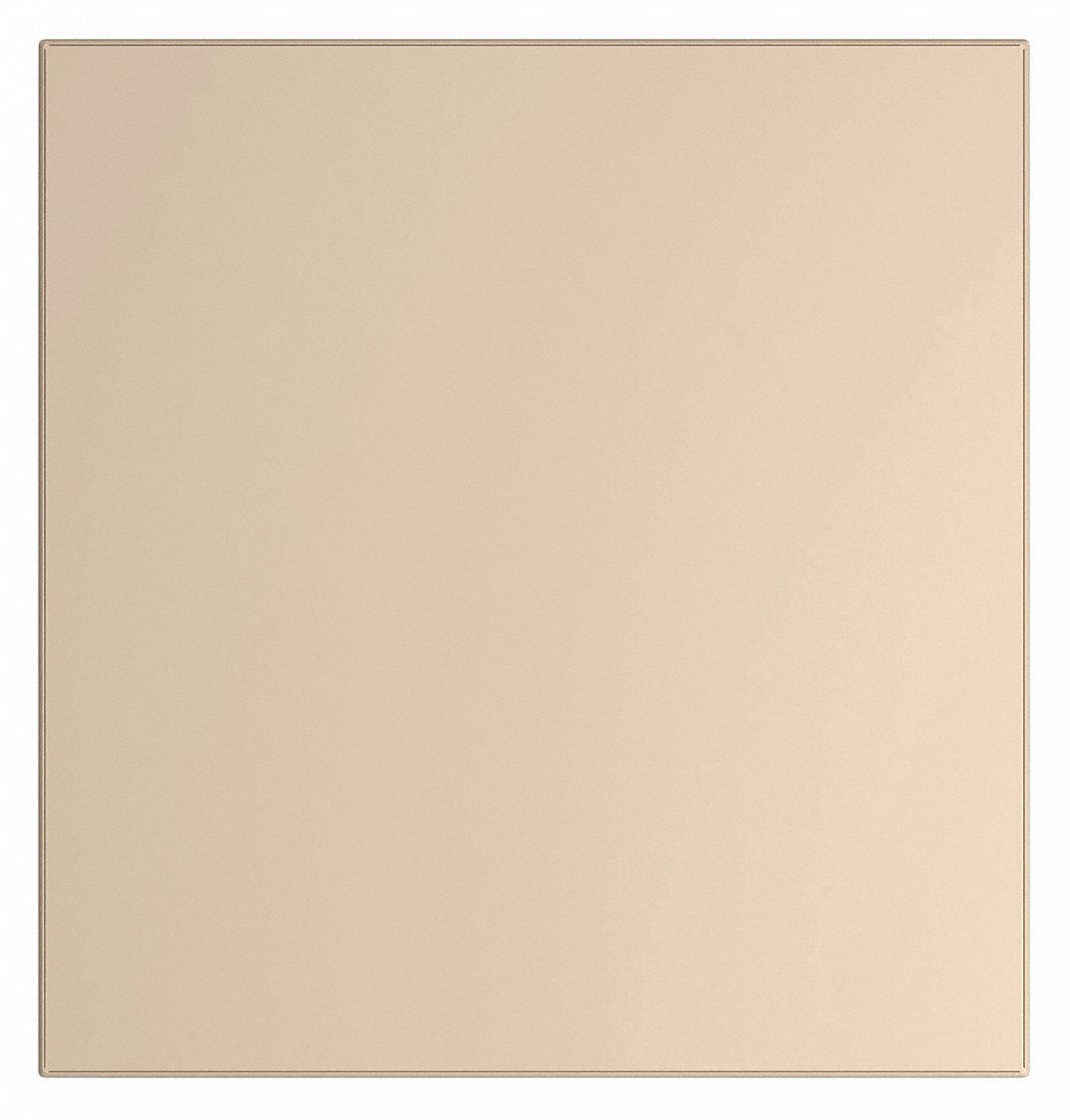 Partition Panel: 58 in x 55 in x 1 in, Smooth Semi Gloss, Khaki, Wall and Column Anchored