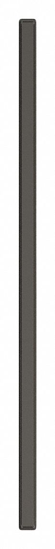 Partition Column: 82 in x 3 in x 1 1/4 in, Smooth Semi Gloss, Black, Vandal-Resistant