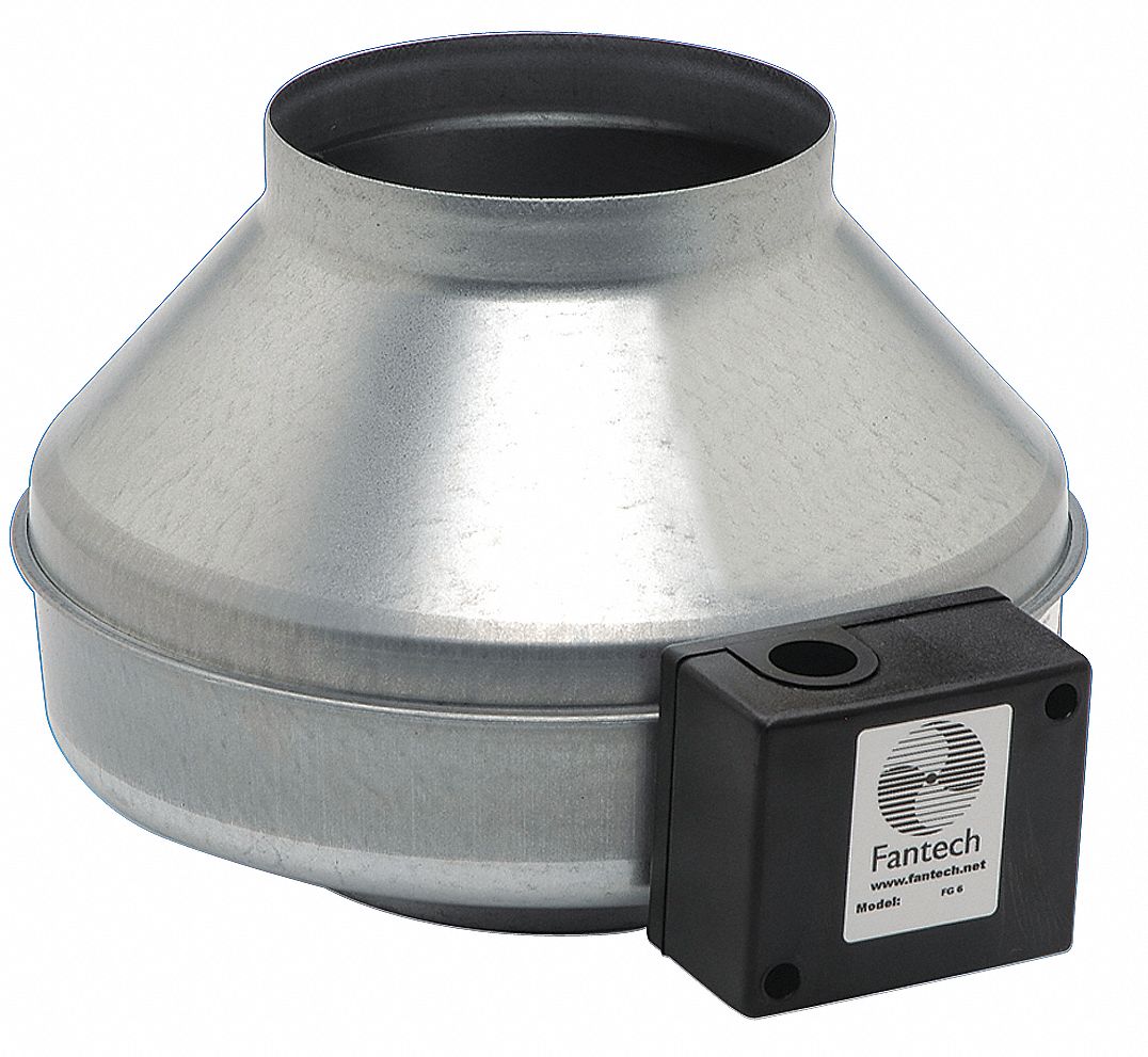 FANTECH Galvanized Steel Inline Fan, Fits Duct Dia. 6 in ...