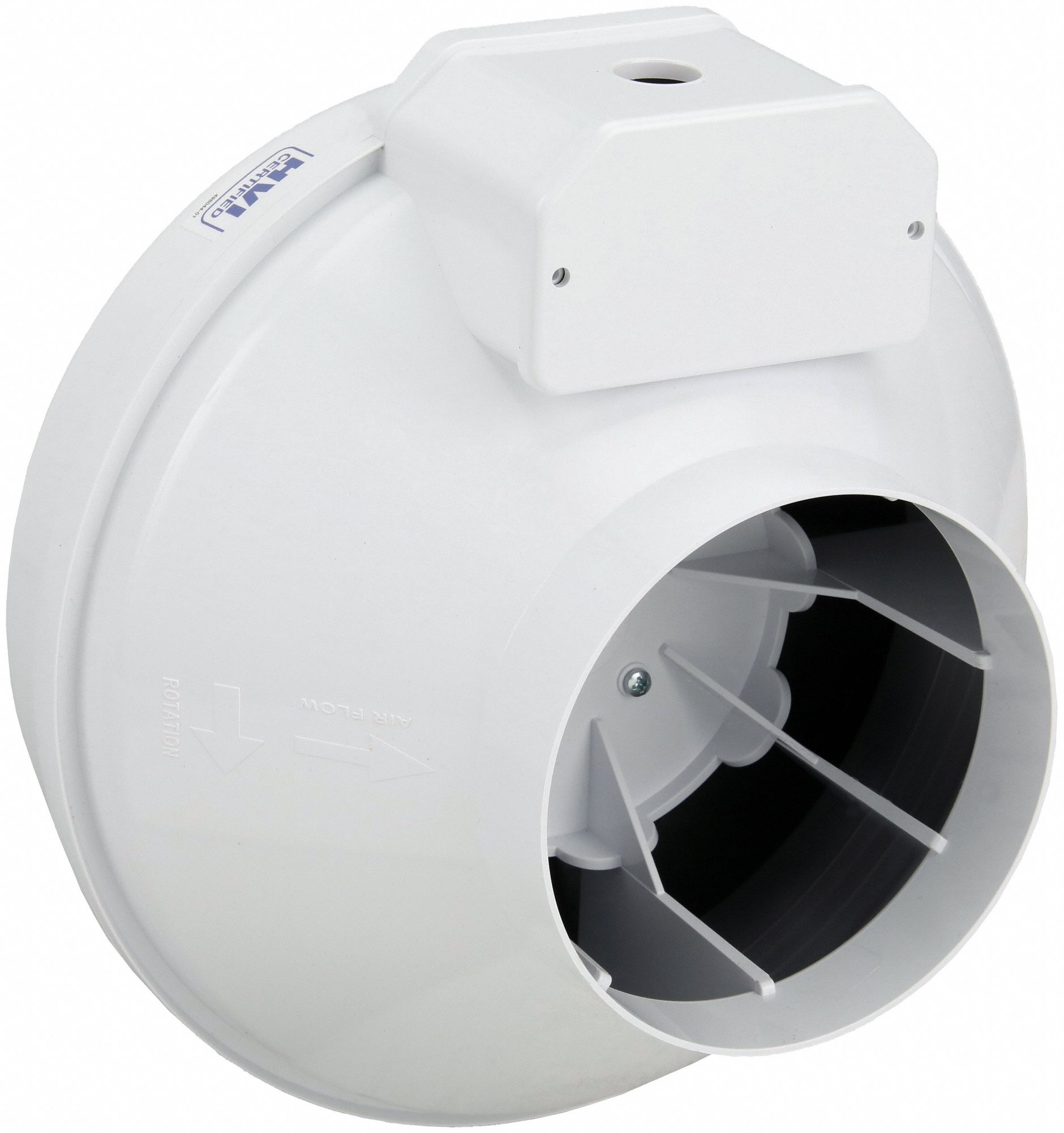 FANTECH InLine Duct Fan 375 cfm Max., 6 in Duct, 141 W, 120V AC, 1 Ph