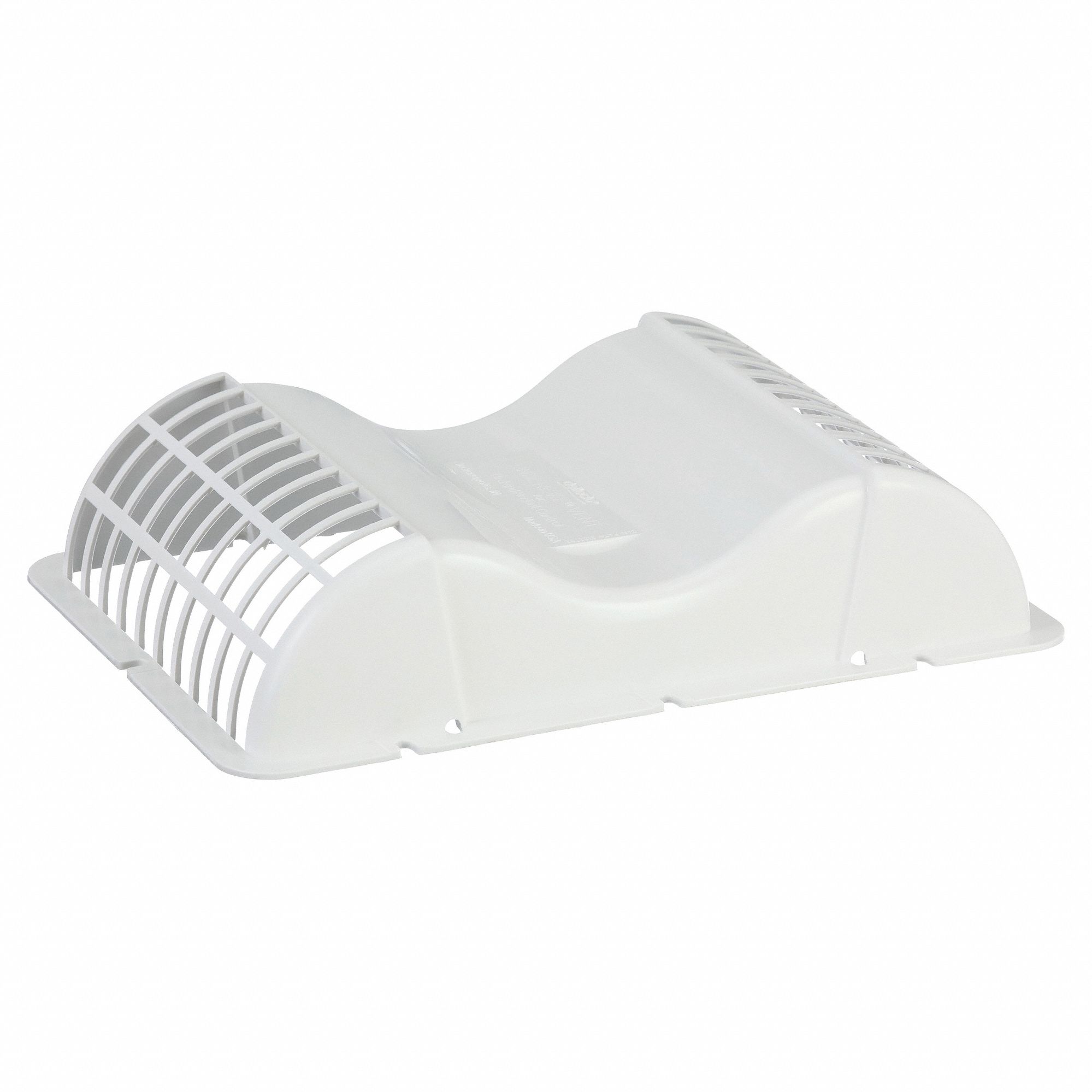 SOFFIT VENT, LOUVERED HOOD VENTING, RECTANGULAR, 3 IN/4 IN/5 IN DUCT, PLASTIC, WHITE FINISH