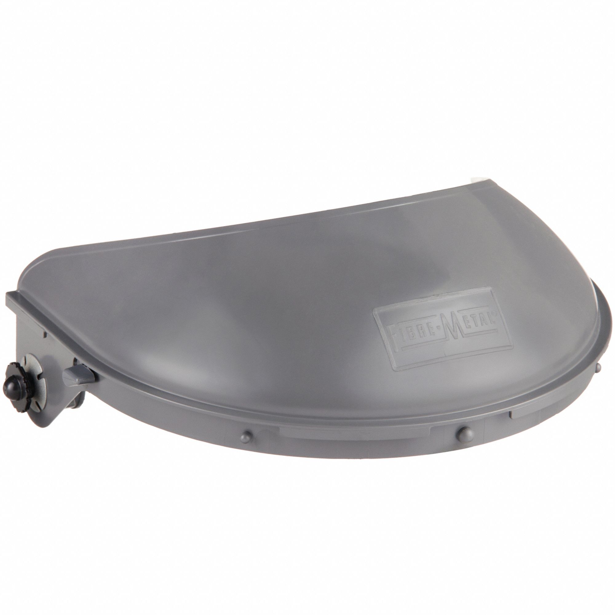 FACESHIELD, SINGLE CROWN, QUICK-LOK, GREY, NORYL, 4 IN, FOR USE WITH E2Q/P2HNQ SERIES