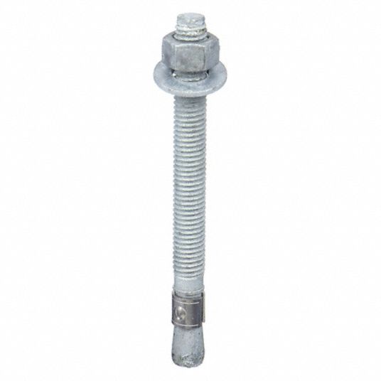 8 1/2 in Steel Expansion Wedge Anchor, 3/4 in Anchor Dia., Galvanized ...