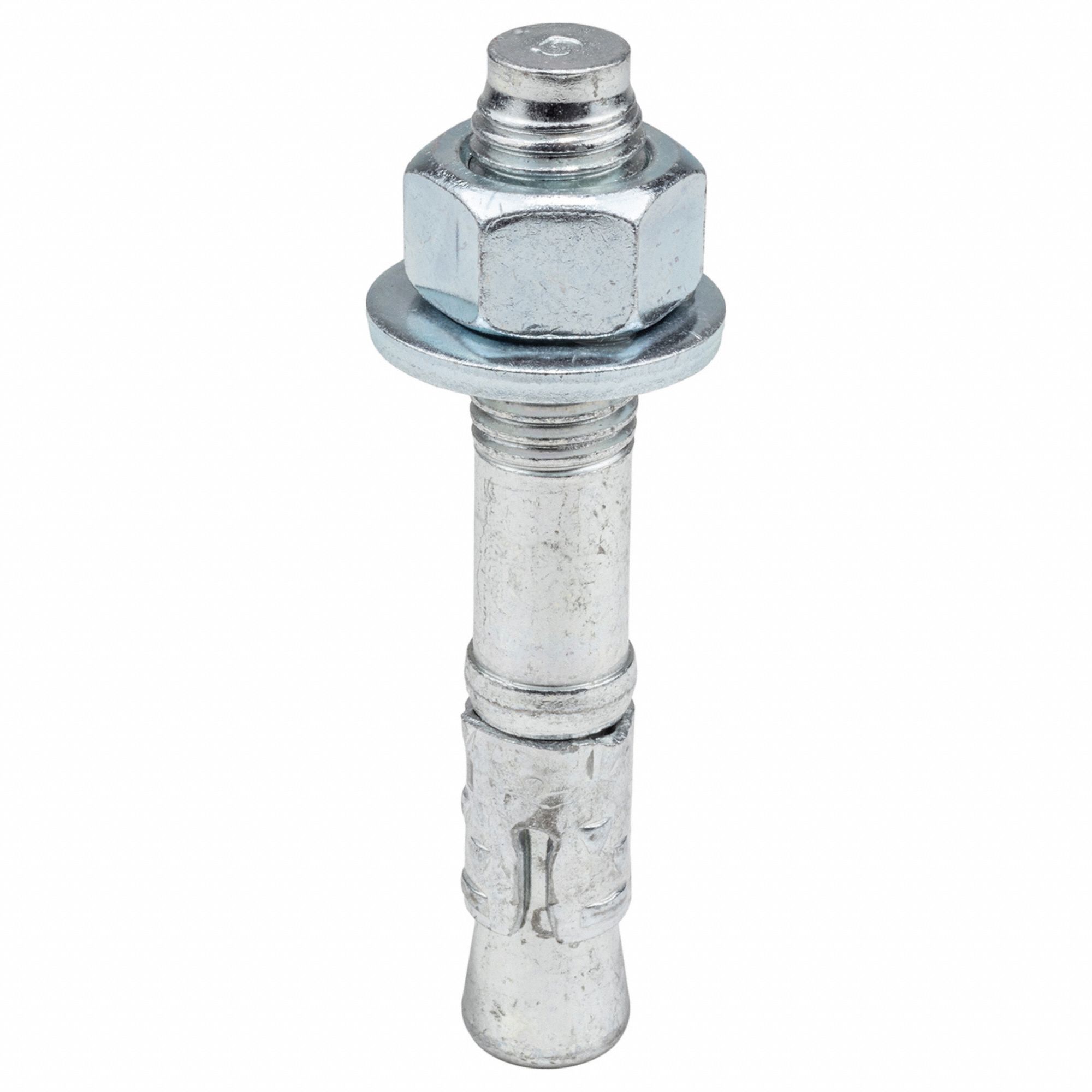 Wedge Anchor: 4 3/4 in Overall Lg, 3/4 in Dia, 3/4"-10 Thread Size, Steel, Steel, 10 PK