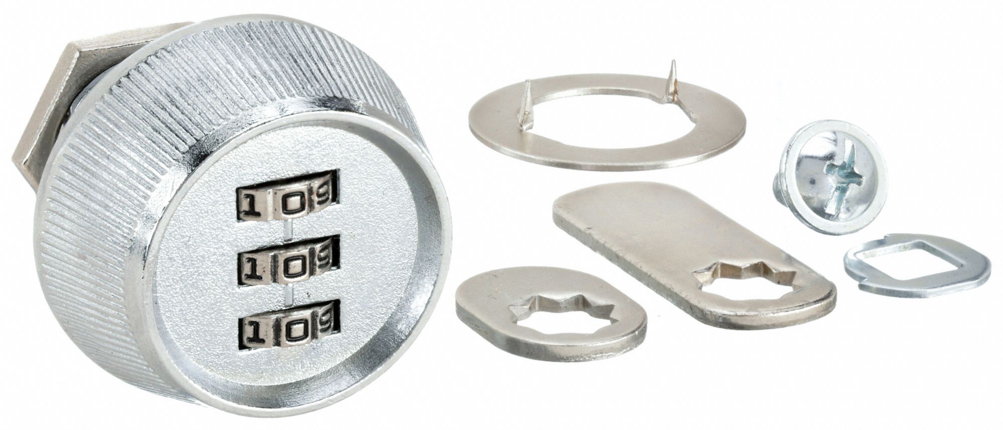 CCL Keyless Combination Cam Locks For 9/16 in Material Thick, 3/4 in Mounting Hole Dia