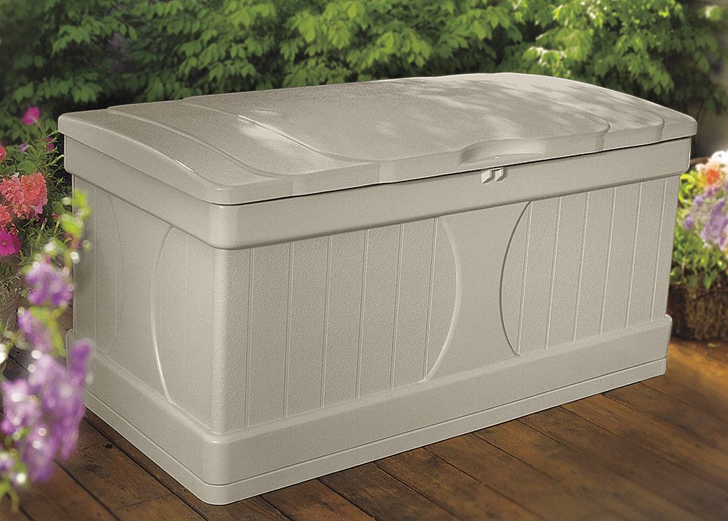 Suncast Deck Box 99 Gal Capacity Taupe 15x401 Db9000 Grainger