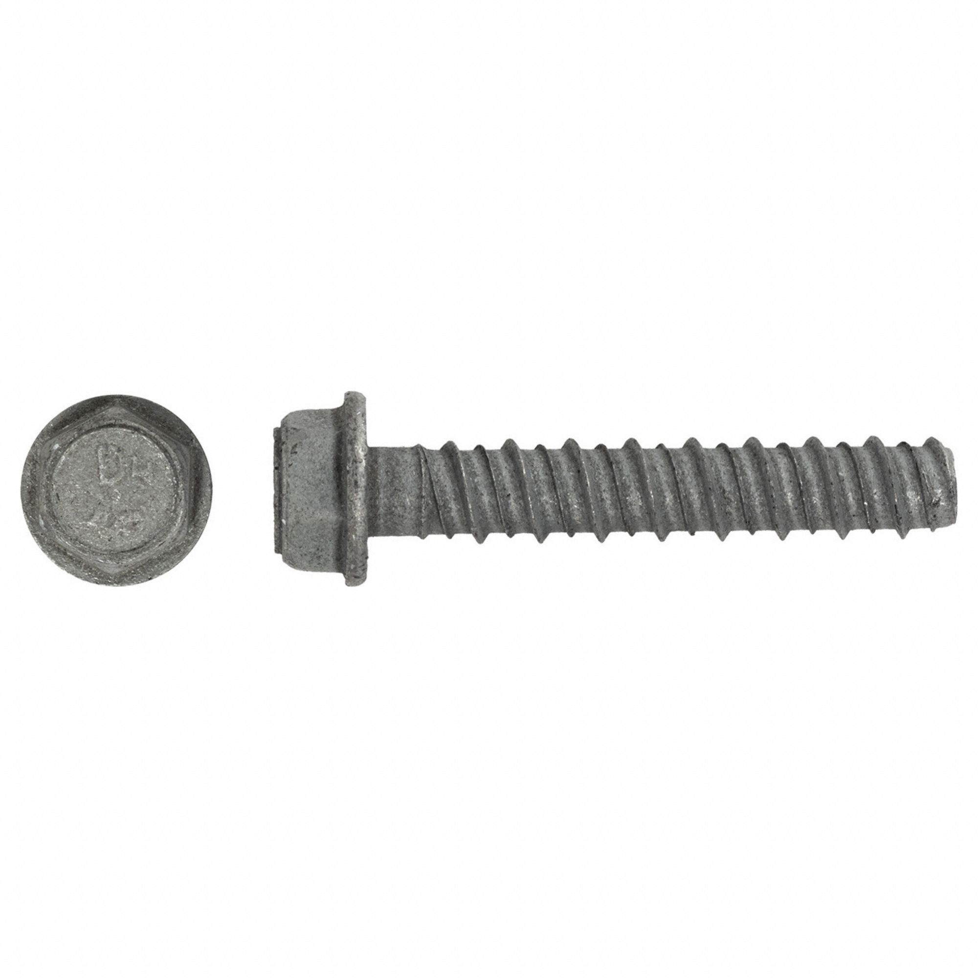 Screw Anchor: 3 in Overall Lg, 1/2 in Dia, Stainless Steel, Plain, External Hex, Hex, 25 PK