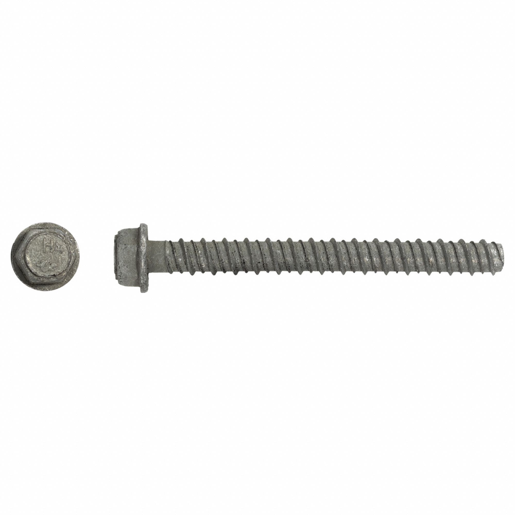 Screw Anchor: 5 in Overall Lg, 1/2 in Dia, Stainless Steel, Plain, External Hex, Hex, 25 PK