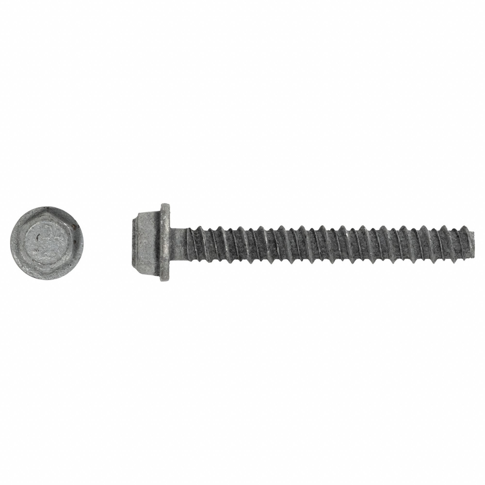 Screw Anchor: 3 in Overall Lg, 3/8 in Dia, Stainless Steel, Plain, External Hex, Hex, 50 PK
