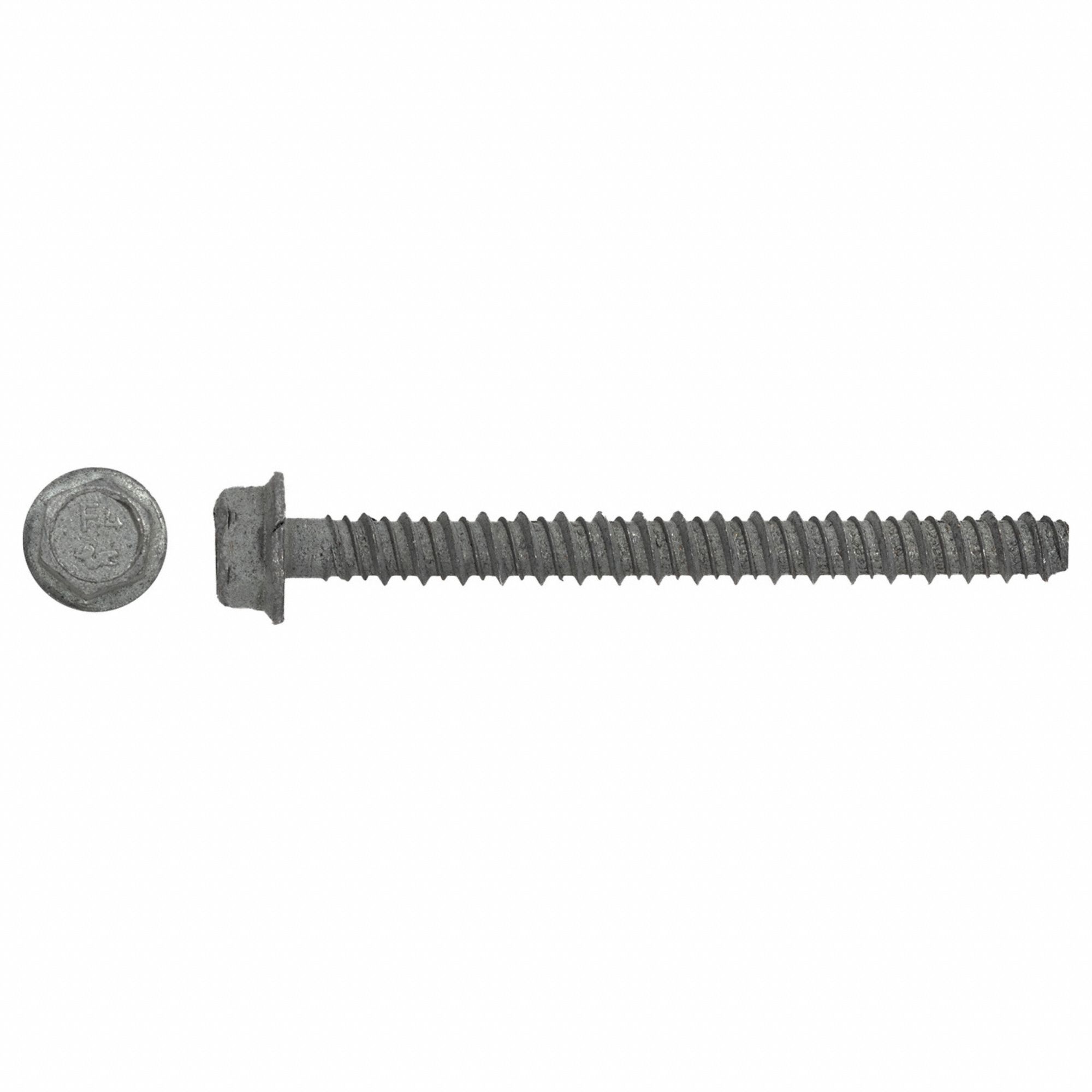 Screw Anchor: 4 in Overall Lg, 3/8 in Dia, Stainless Steel, Plain, External Hex, Hex, 50 PK