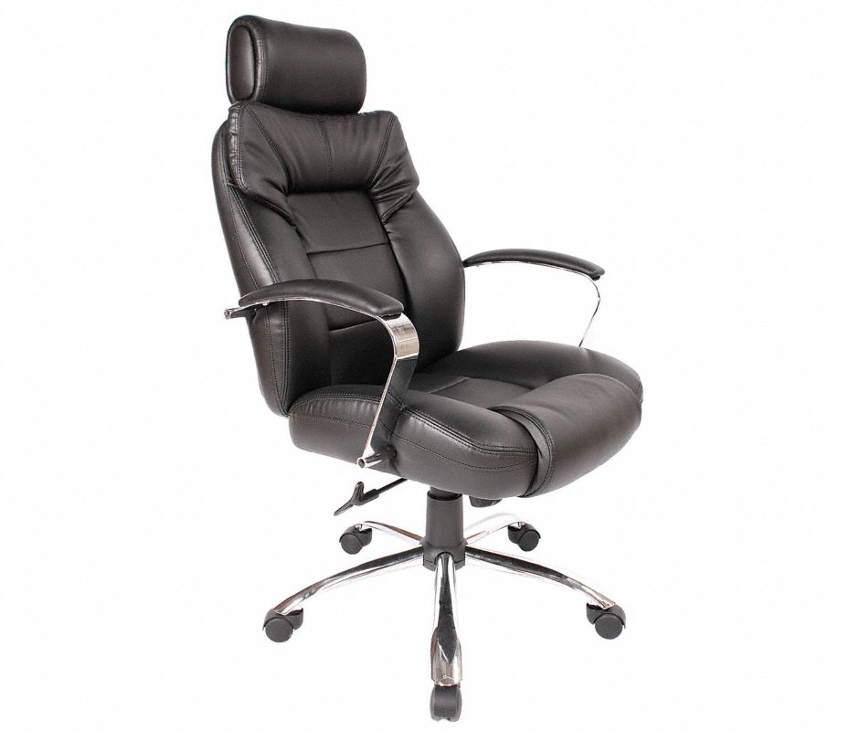  SONGMICS Silla de oficina ejecutiva gruesa con respaldo alto  asiento grande y función de inclinación, color negro : Productos de Oficina