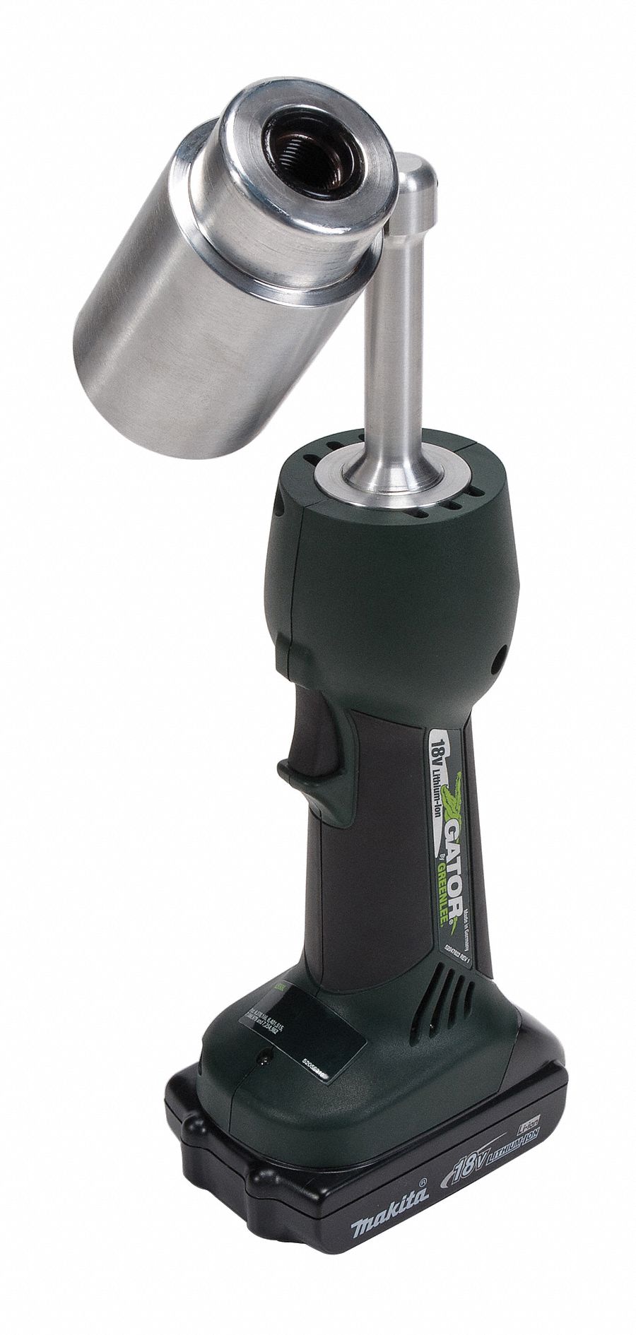 GREENLEE, 18V DC, 4 in Punching Capacity (Steel), Knockout Tool Kit