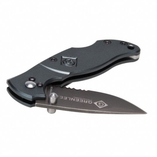 GREENLEE Folding Knife,Partially Serrated Blade Edge 2 1/4 in Blade