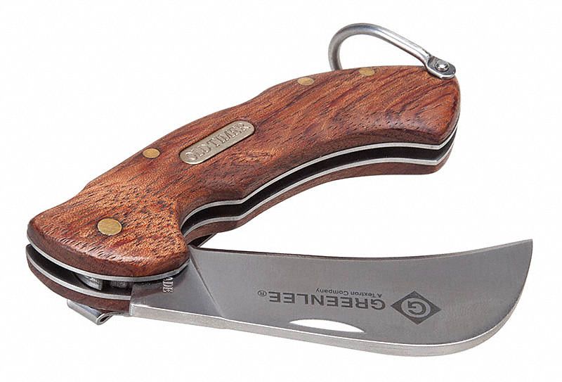 GREENLEE Folding Knife,Curved Blade Edge 2 5/8 in Blade Length,Locking
