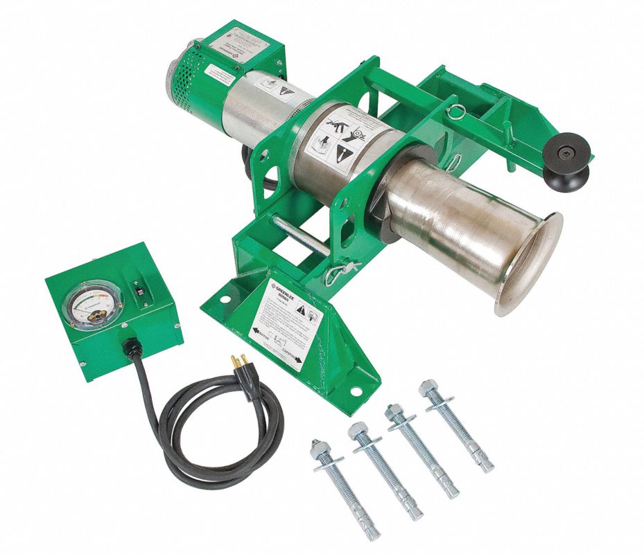 GREENLEE Extractor de Cable,8000 lb.,120V Extractores de Cable