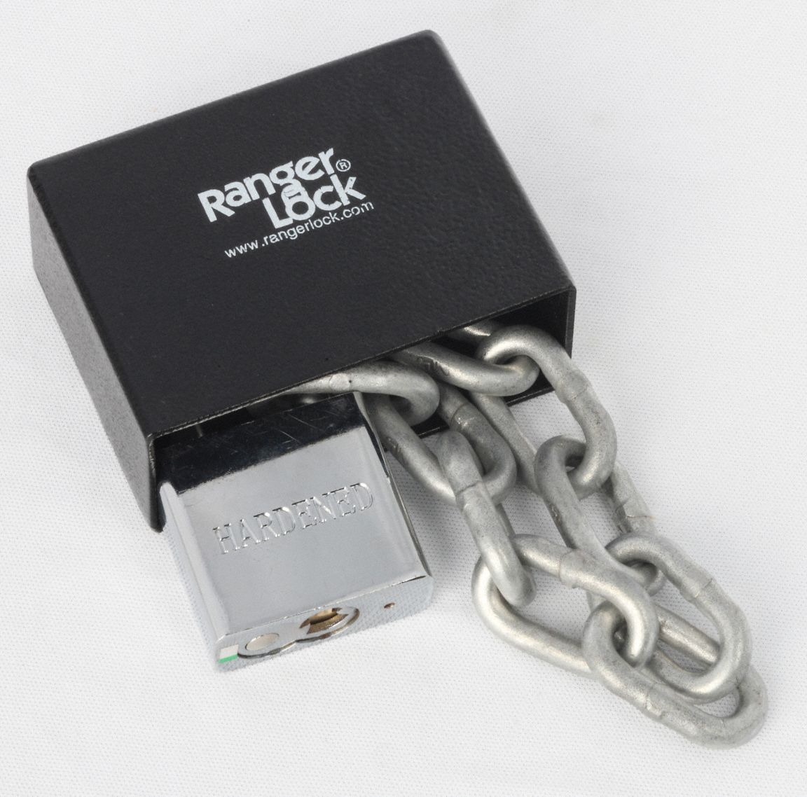 RANGER LOCK Padlock Guard with Lock 3 in Guard Lg, 1 1/16 in Guard Wd